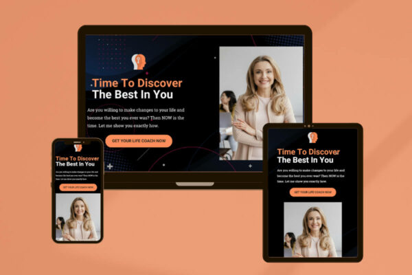 Smile – Canva Coaching landing page Template : The Solution for Professional Canva Design